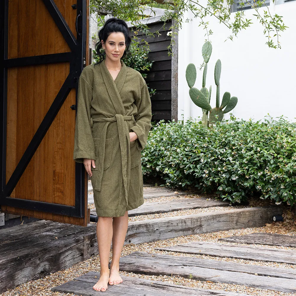 Angove Cotton Robe - Olive