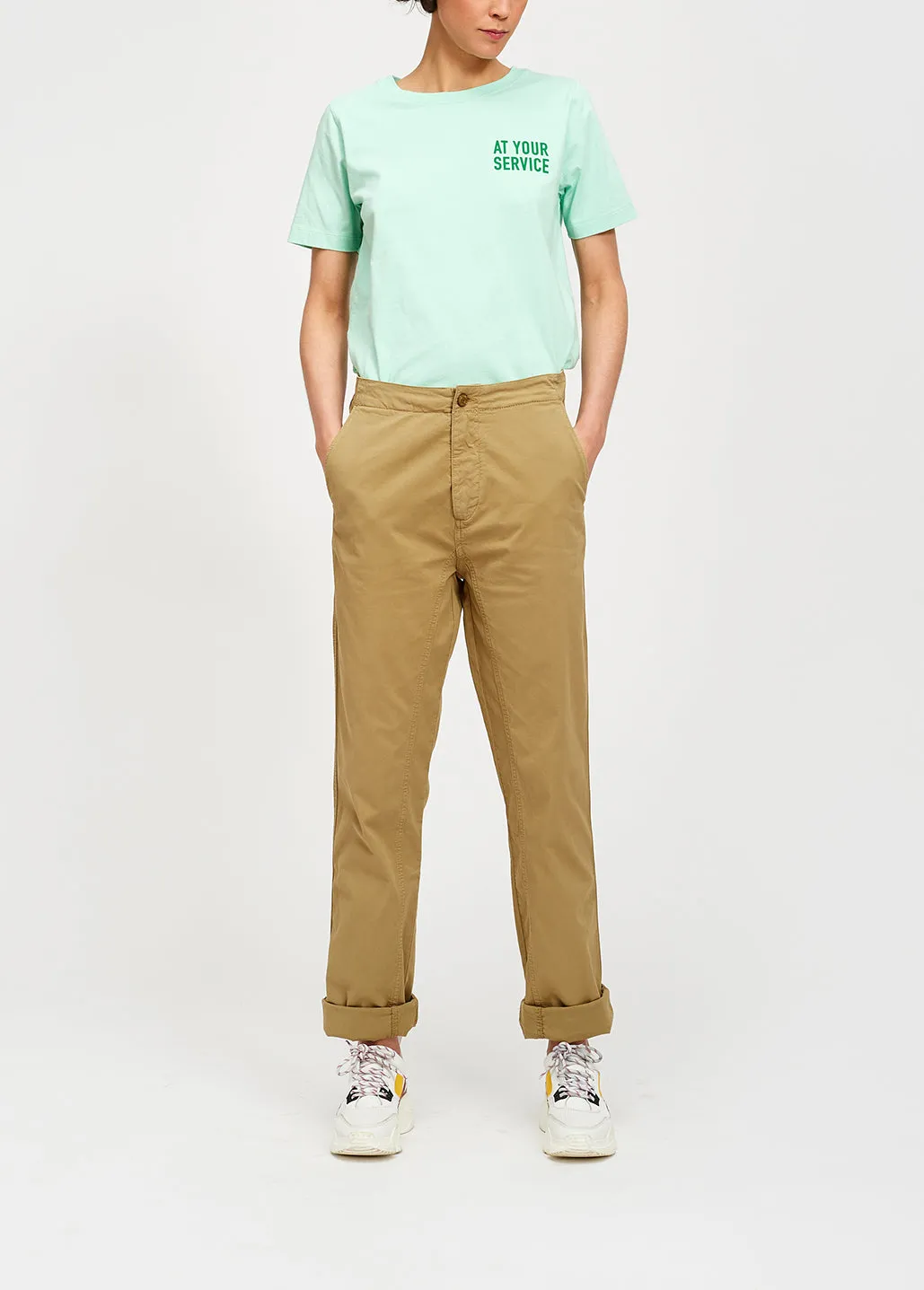 Beige chino trousers
