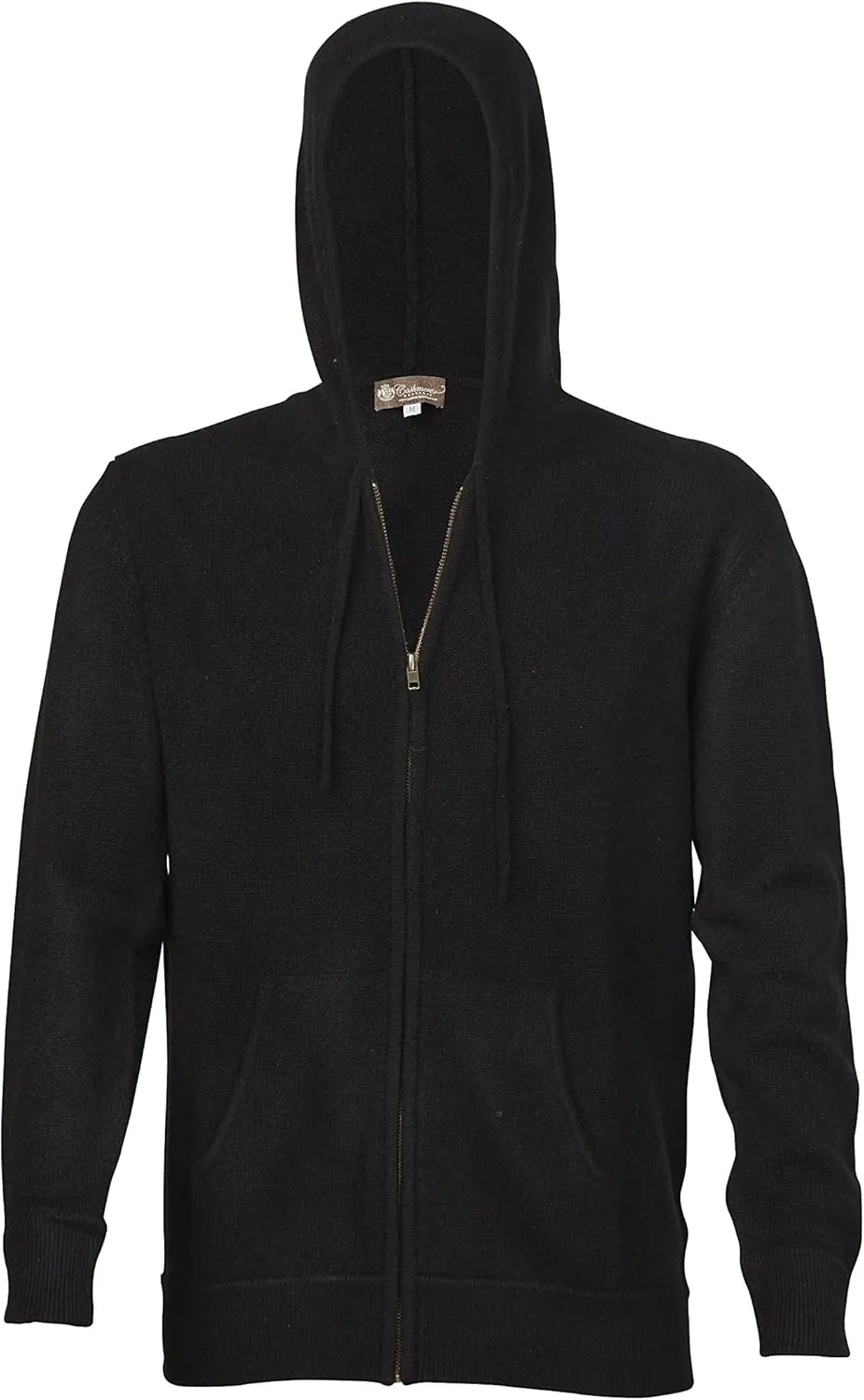 Cashmere Boutique 100% Pure Cashmere Hoodie Sweaters for Men – Full Zip, Long Sleeve, and Both Side Front Pockets