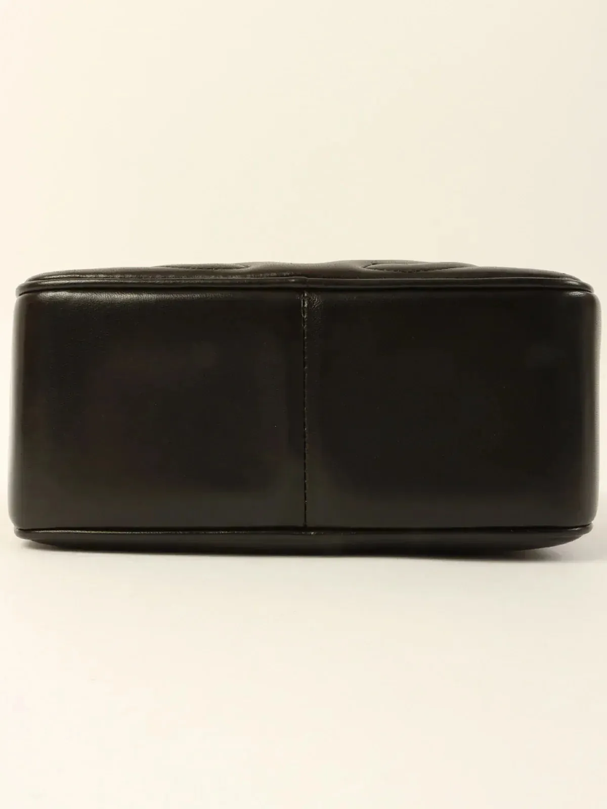 CHANEL Around 1995 Made Triple Cc Mark Stitch Tassel Chain Shoulder Bag Black