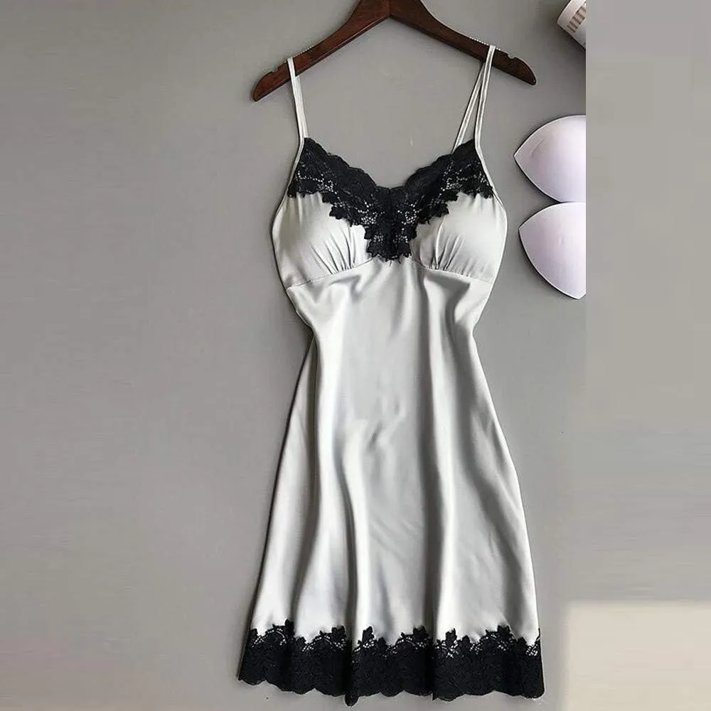 Christmas Pajamas Beauty Tulle Elegant Reverie Sexy Lingerie Embroidered Lingerie Dress Boudoir Nightie Christmas