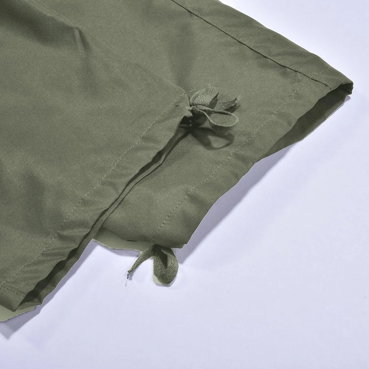 CRNTCEM Straight Cargo Pants for Men Outdoor Hiking Work Pants Elastic Waist Athletic Workout Chinos Casual Pants