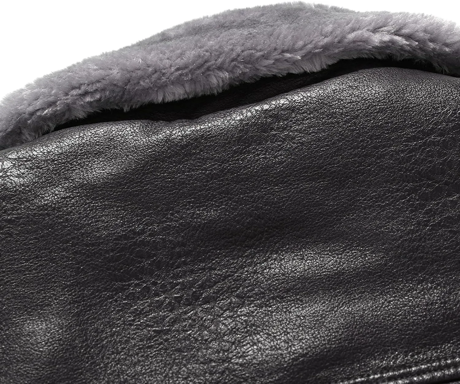 Men's Faux Leather Jacket Thick Faux Fur Shearling Lapel Collar Botton Down Long Trench Coats Long Pu Leather Jacket