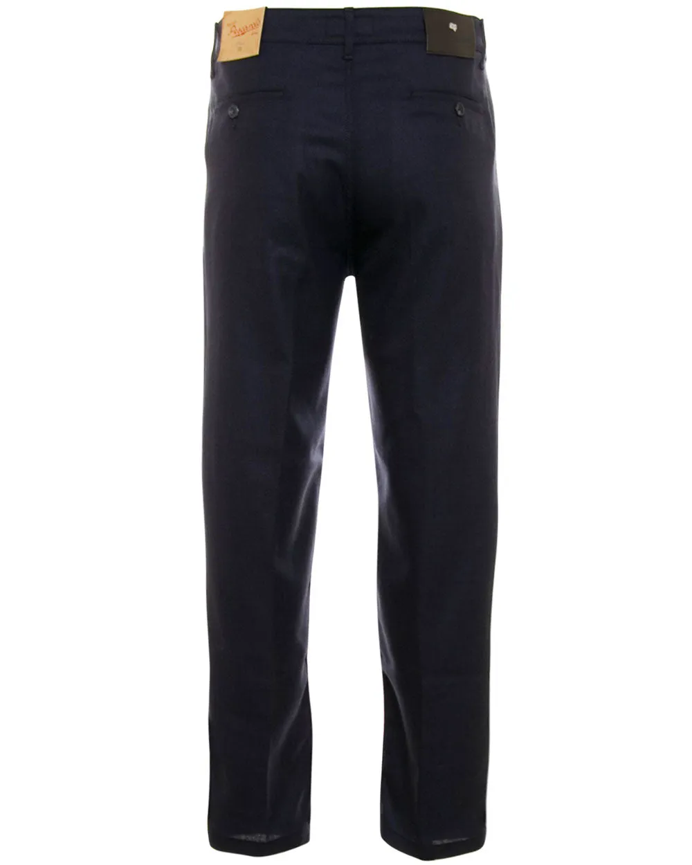 Navy Wool and Cashmere Cropped Trouser