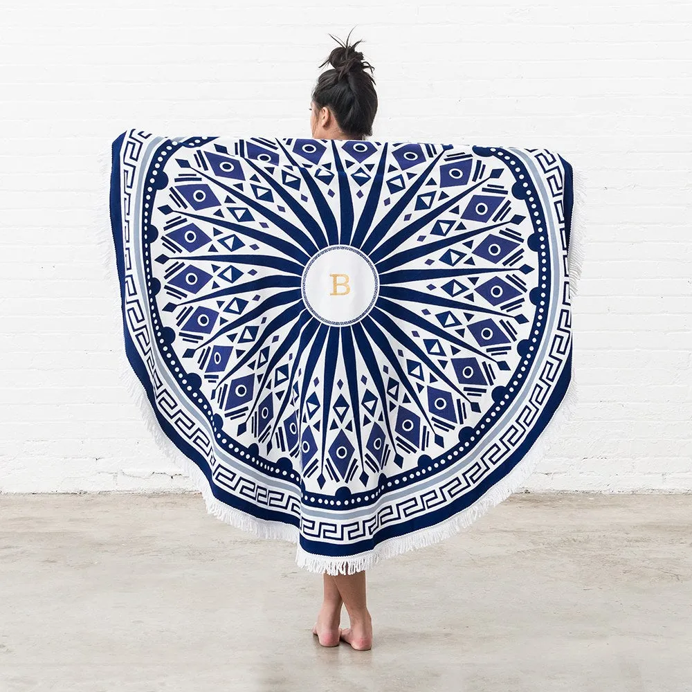Personalized Tribal Bohemian Round Beach Towel