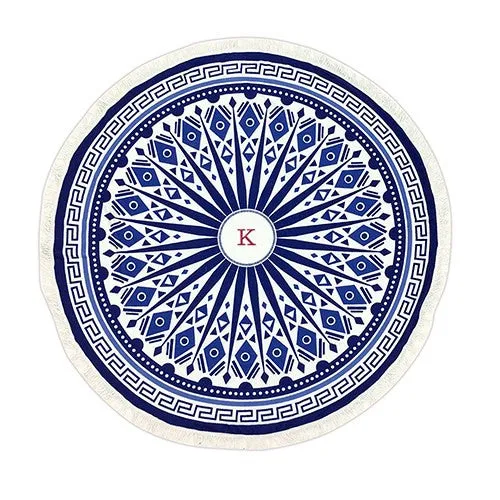 Personalized Tribal Bohemian Round Beach Towel