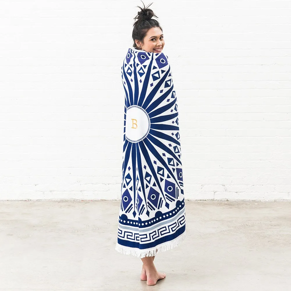 Personalized Tribal Bohemian Round Beach Towel
