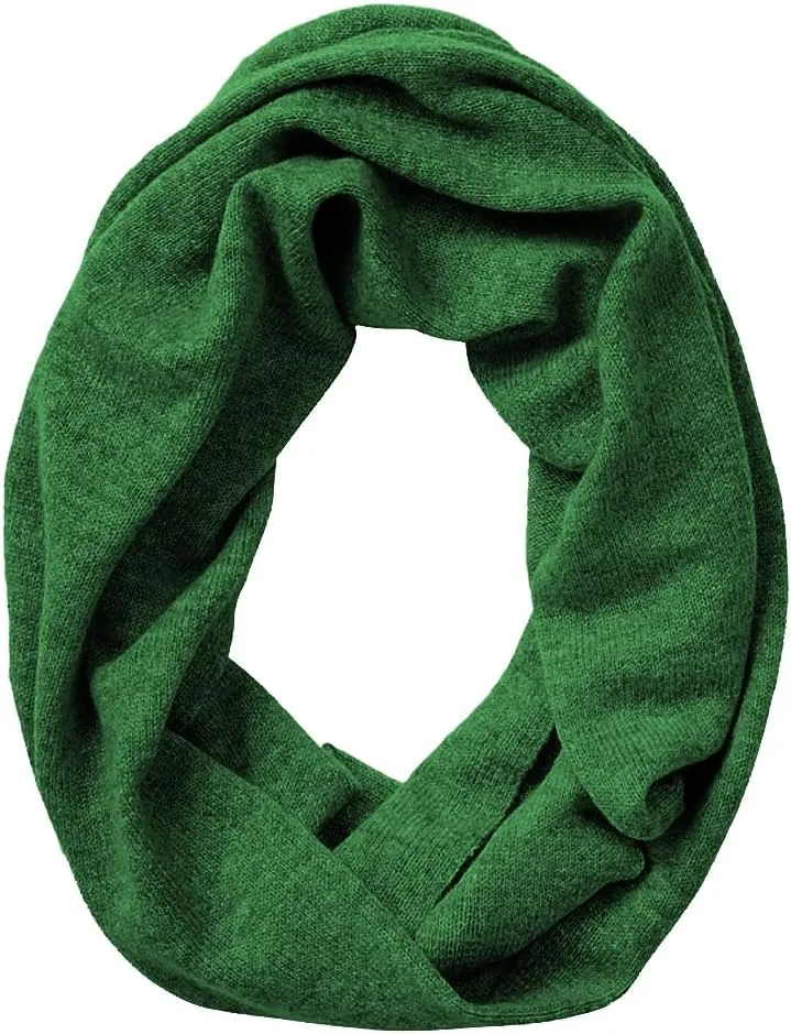 Women's 100% Cashmere Solid Infinity Scarf