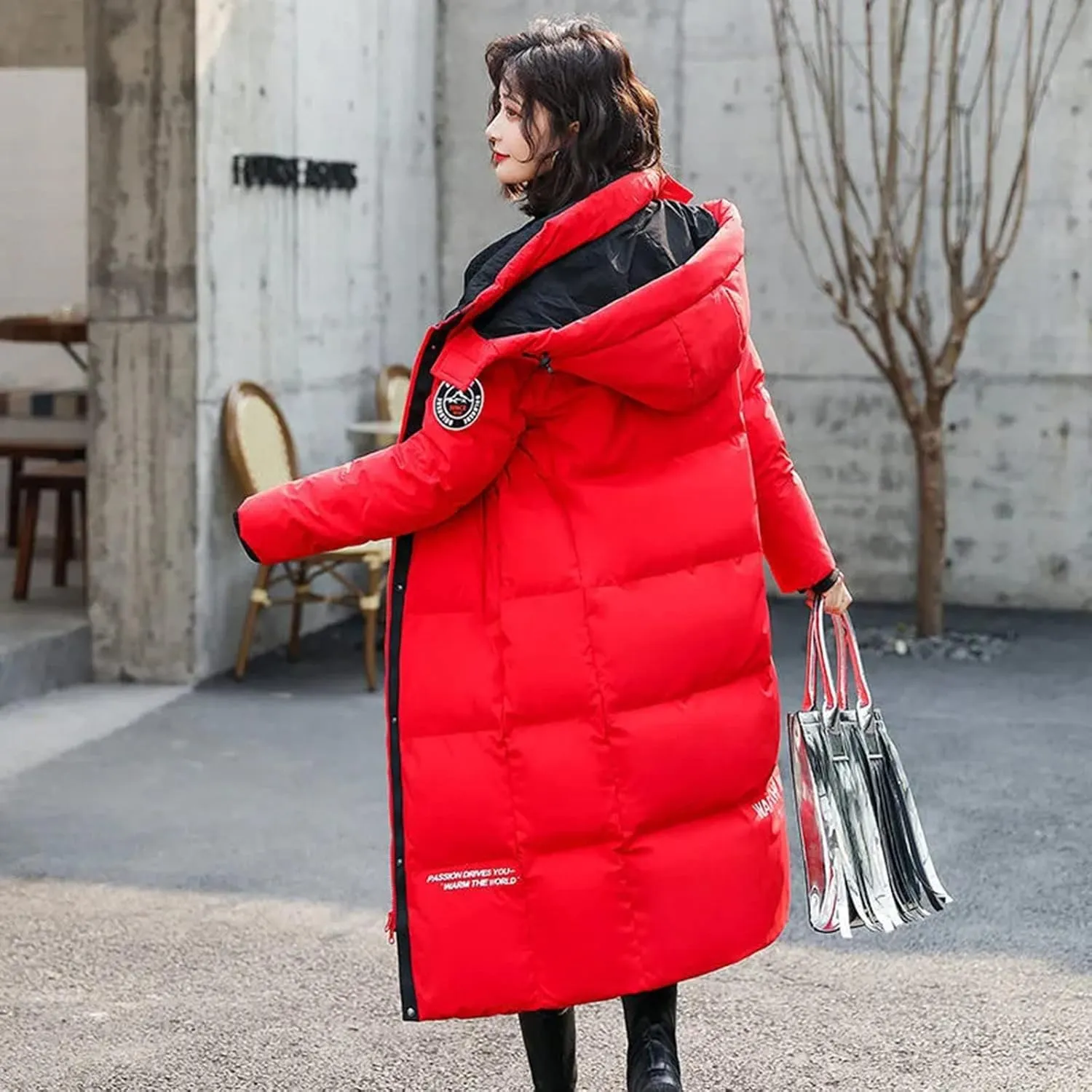 XUNRYAN Womens Winter Down Coats Warm Puffer Jackets Quilted Lightweight Jacket Long Parkas Windbreaker Anoraks Outerwear